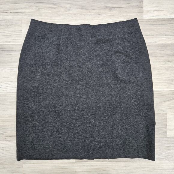 J. Jill Womens Gray Stretch Knee Length Pencil Skirt Medium Pull On - Picture 1 of 6